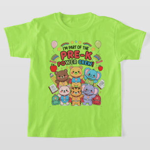 "I’m Part of the Pre-K Power Crew!" – Kids T-Shirt