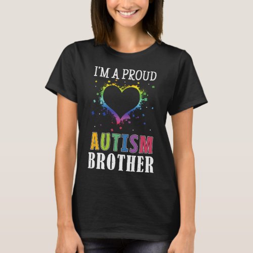 I M Proud Brother Puzzle Special Autism Awareness T_Shirt