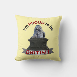 I’m Proud to be British Throw Pillow