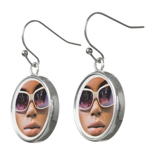 I’m real beautiful earrings (Angled)