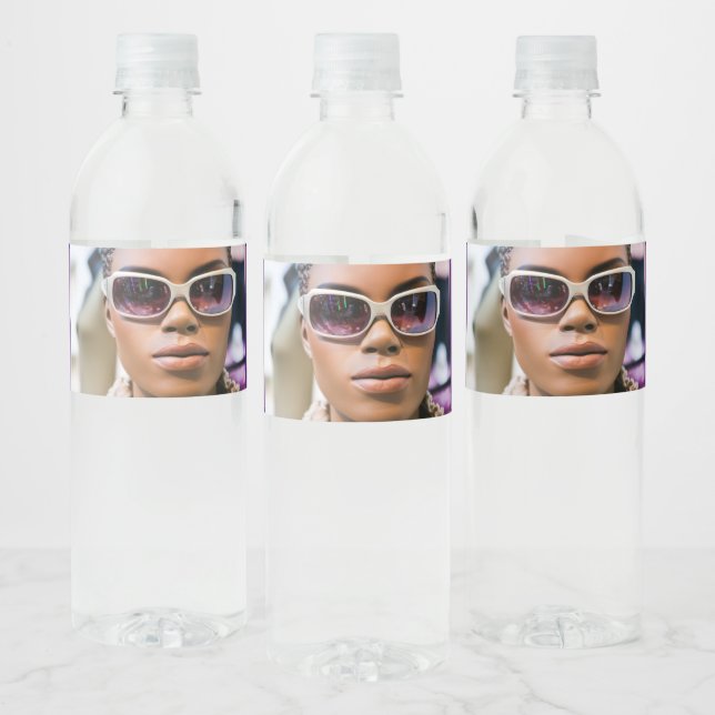 I’m real beautiful water bottle label (Bottles)