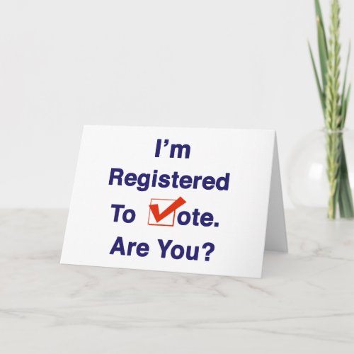 Im Registered to Vote 2024 Card