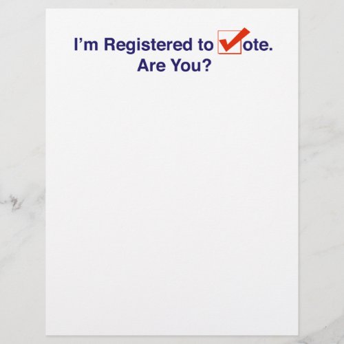 Im Registered to Vote 2024 Letterhead