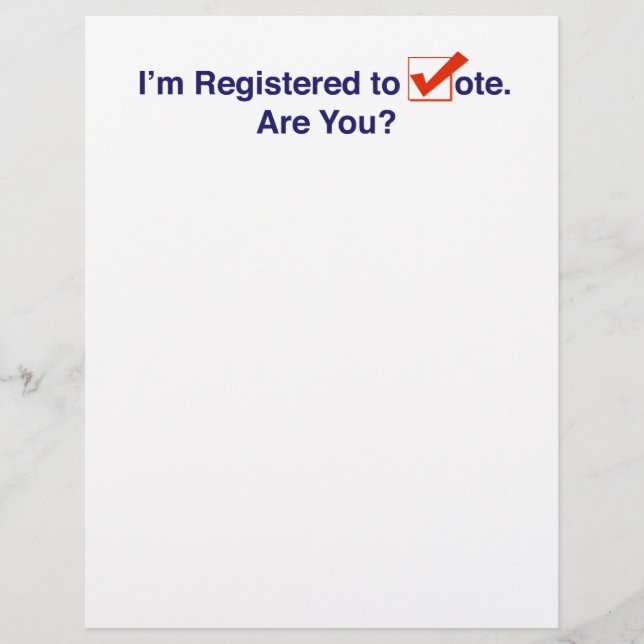 I’m Registered to Vote 2024 Letterhead (Front)