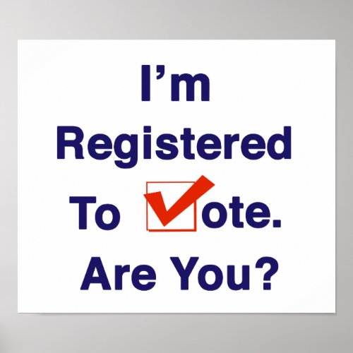 Im Registered to Vote 2024 Poster