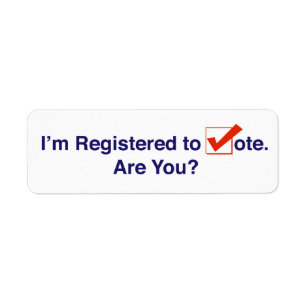 I’m Registered to Vote 2026 Label