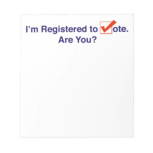 I’m Registered to Vote 2026 Notepad
