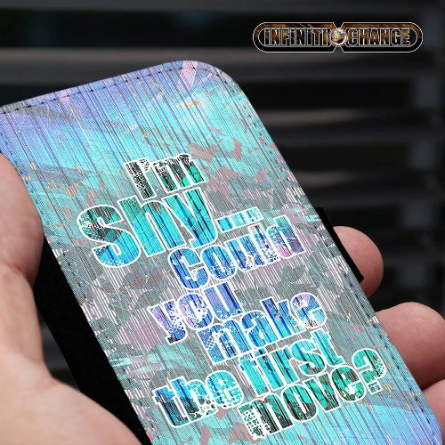 IM SHY  Grunge  Pastels  Catchy Playful Quotes iPhone 87 Wallet Case