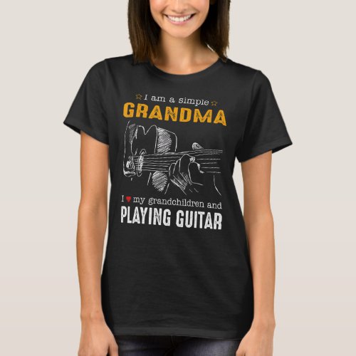 I M Simple Grandma I Love My Grandchildren  Playi T_Shirt