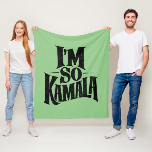 I’m so Kamala Brat Green Meme  Fleece Blanket