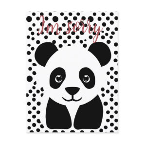 I’m Sorry Panda Custom Postcard