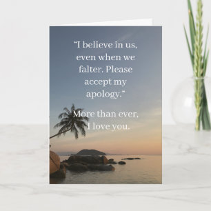 I’m Sorry Relationship Card   Elegant Apology
