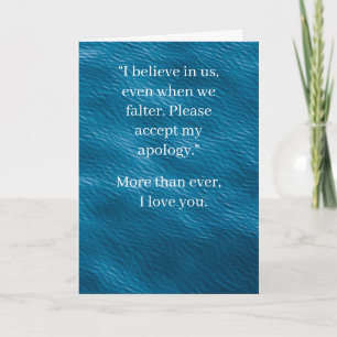 I’m Sorry Relationship Card   Elegant Apology