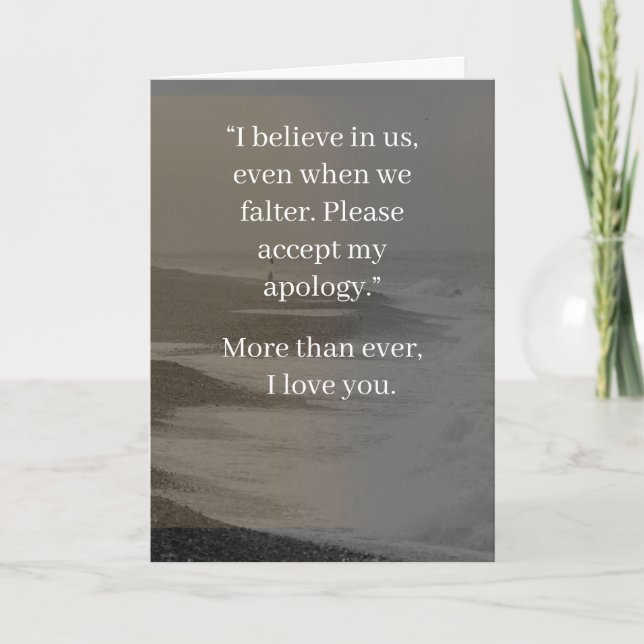I’m Sorry Relationship Card | Elegant Apology (Front)