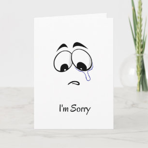 I’m Sorry Sad Face Card