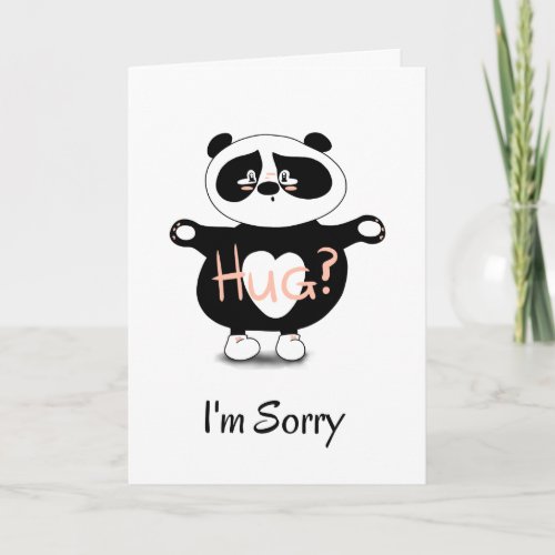 Im Sorry Sad Panda Card