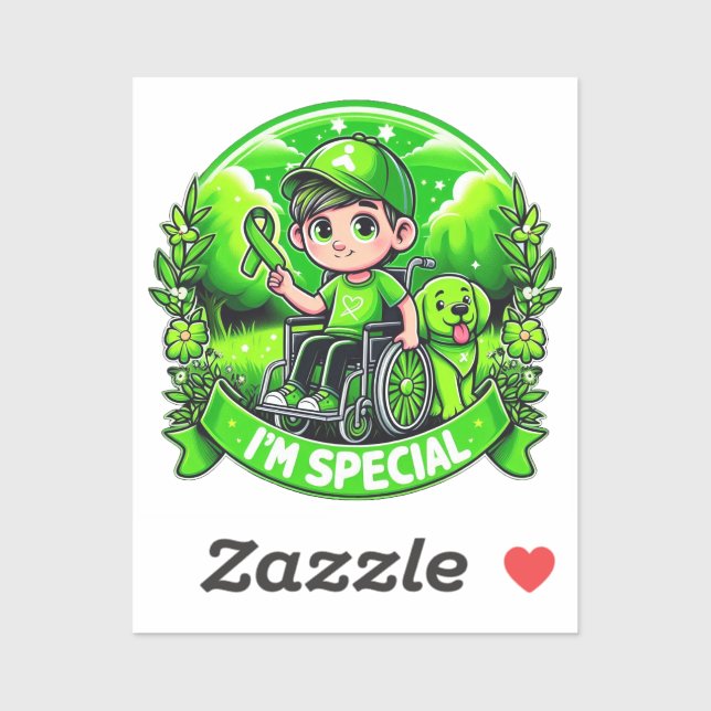 🌟 I’m Special – Cerebral Palsy Awareness Design  Sticker (Sheet)