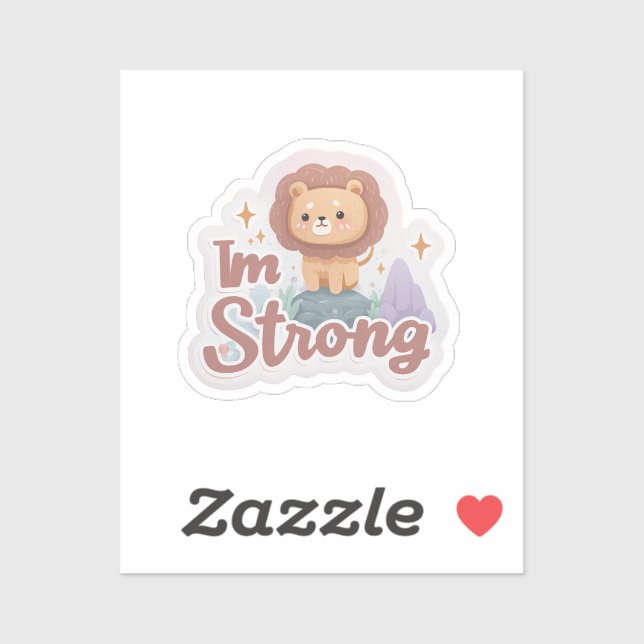 “‘I’m Strong’ Motivational Sticker | Empowerment V (Sheet)