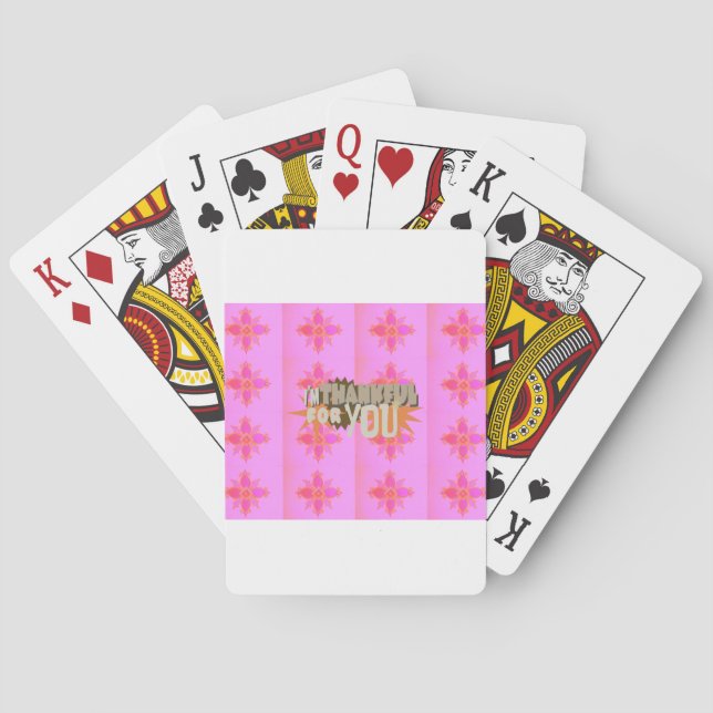 I’m Thankful for You: A Heartfelt Expression  Poker Cards (Back)
