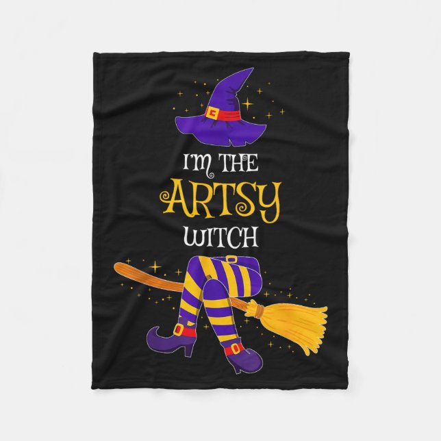 I’m The Artsy Witch Family Matching Costume Hallow Fleece Blanket (Front)