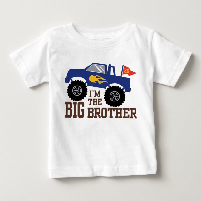 I’m The Big Brother Monster Truck Baby T-Shirt (Front)
