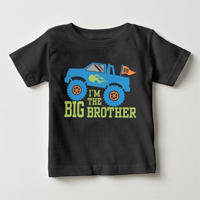 I’m The Big Brother Monster Truck Baby T-Shirt (Front)