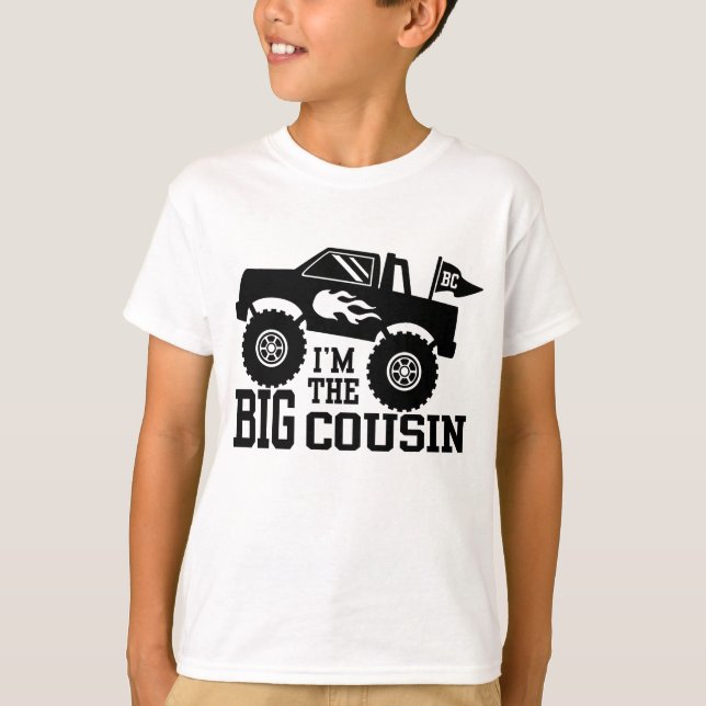 I’m The Big Cousin Monster Truck T-Shirt (Front)