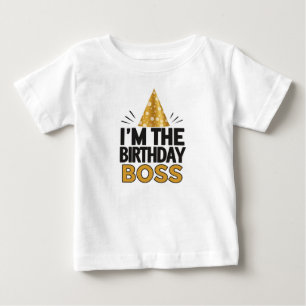 "I’m the Birthday Boss" – Baby T-shirt 