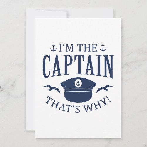 Im The Captain Thank You Card