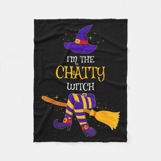I’m The Chatty Witch Family Matching Costume Hallo Fleece Blanket (Front)