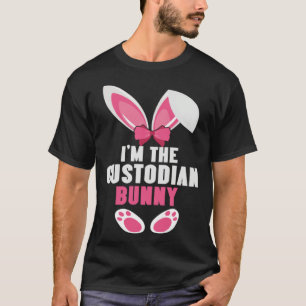 I m The Custodian Bunny Easter Matching Family Par T-Shirt