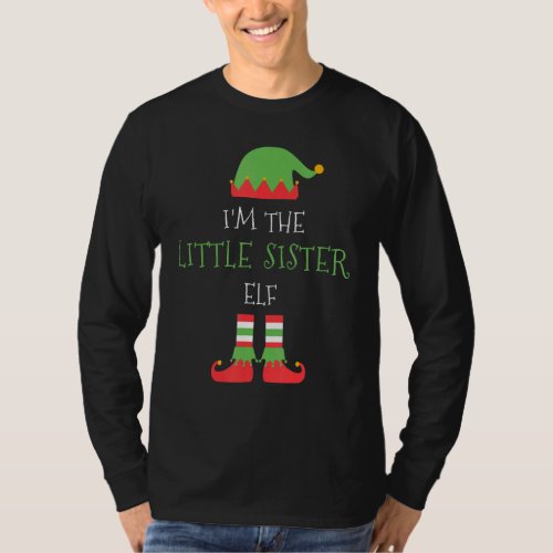 I M The Little Sister Elf Christmas Family Matchin T_Shirt