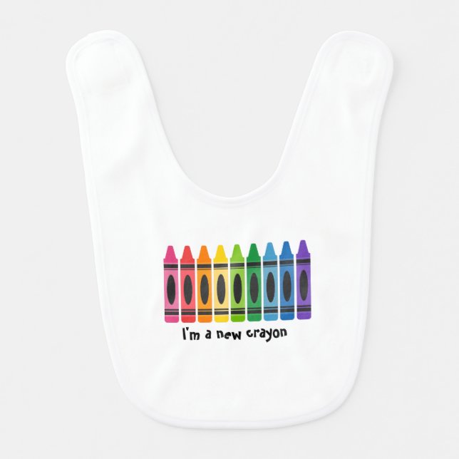 I’m the new crayon Baby-Matching Family Baby Bib (Front)
