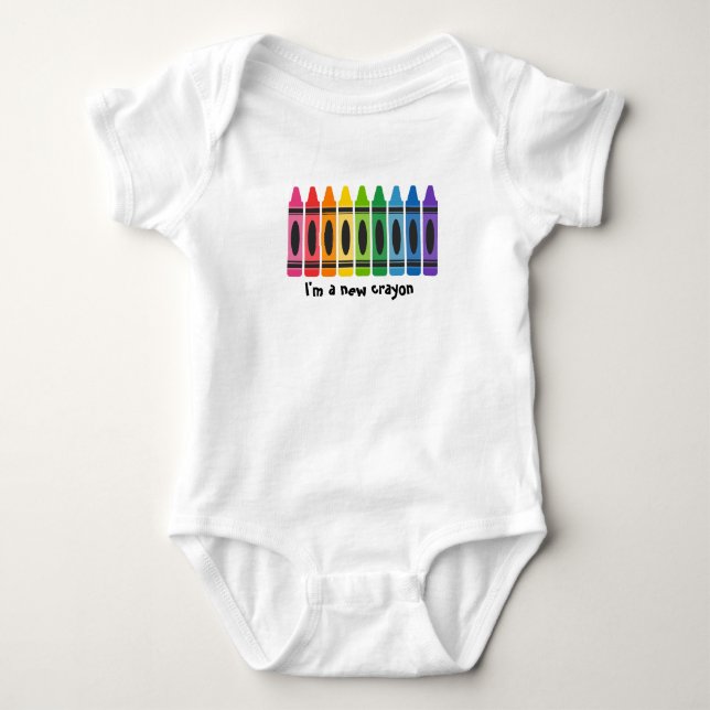 I’m the new crayon Baby-Matching Family Baby Bodysuit (Front)