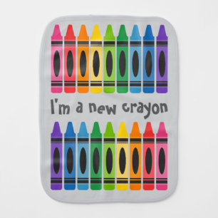 I’m the new crayon Baby-Matching Family Baby Burp Cloth