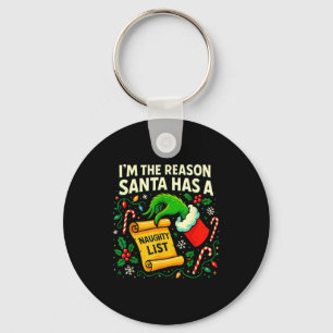 I’m The Reason Santa Has A Naughty List Christmas  Keychain