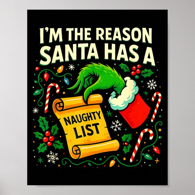 I’m The Reason Santa Has A Naughty List Christmas  Poster (Front)