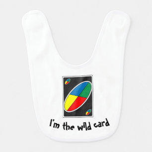 I’m the Wild Card Funny Baby Halloween Costume Baby Bib