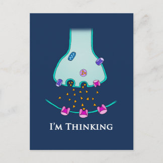 I’m Thinking Neuron Synapse Postcard