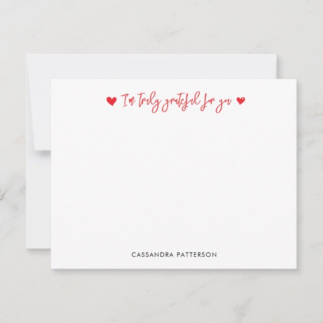 I’m Truly Grateful For You  Note Card (Front)