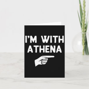 I’m With Athena Funny Halloween Matching Costume Card