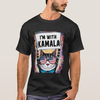 I m with Kamala Harris Walz 2024 Cat Ladies Harris T-Shirt