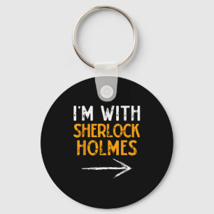 I’m With Sherlock Holmes Halloween Matching Couple Keychain