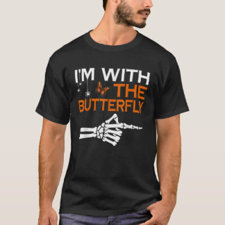 I m With The Butterfly Costume Halloween Matching  T-Shirt