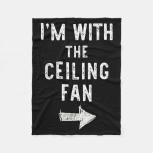 I’m With The Ceiling Fan Funny Halloween Couple Co Fleece Blanket