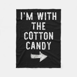 I’m With The Cotton Candy Funny Halloween Couple C Fleece Blanket