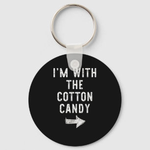 I’m With The Cotton Candy Funny Halloween Couple C Keychain