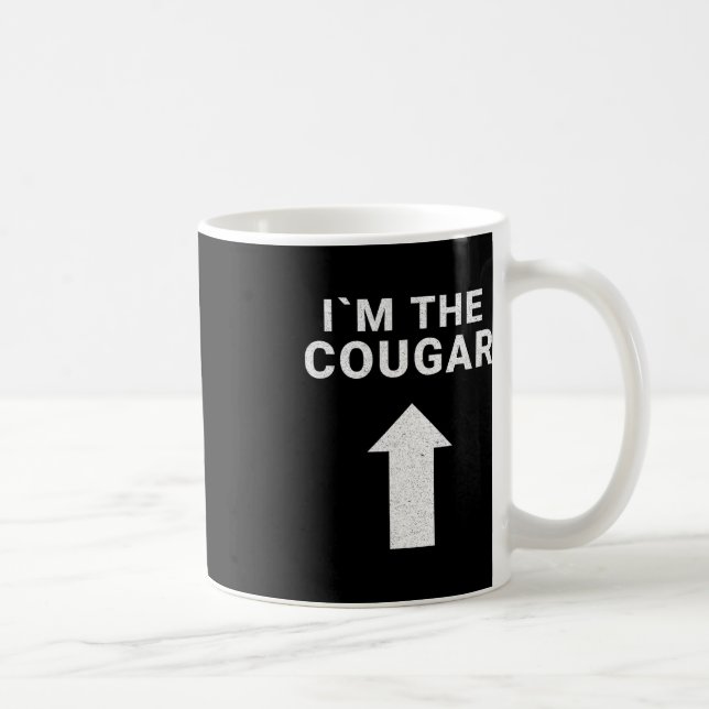 I´m with the Cougar Humor Halloween Birthday Gift  Coffee Mug (Right)