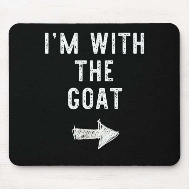 I’m With The Goat Funny Halloween Couple Costume  Mouse Pad (Front)