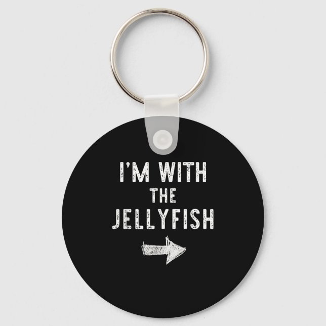 I’m With The Jellyfish Halloween Couple Costume Je Keychain (Front)